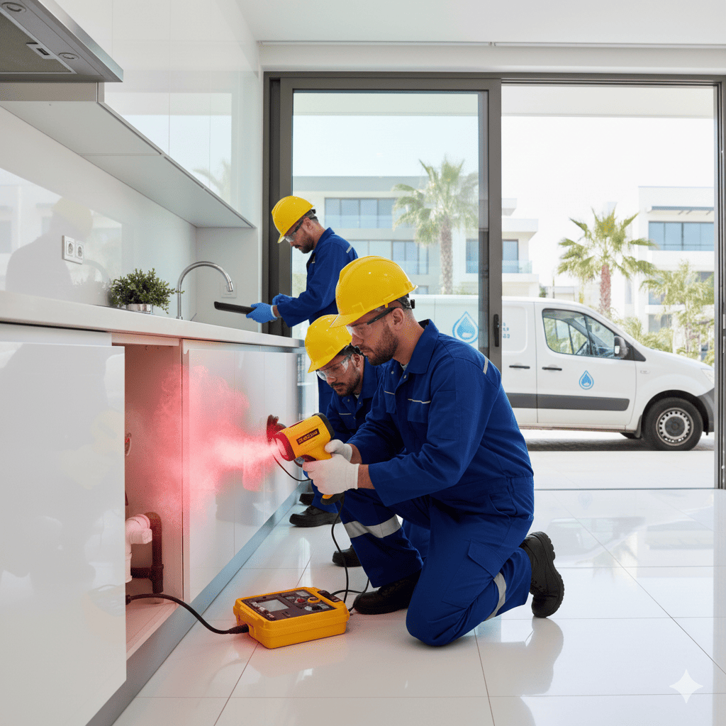 جهاز كشف تسربات المياه بالرياض يحدد مكان الخلل خلف الجدار بدقة