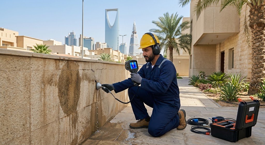 أفضل أجهزة وخدمات كشف تسربات المياه حي اليمامة بالرياض بدون تكسير وبأعلى دقة
