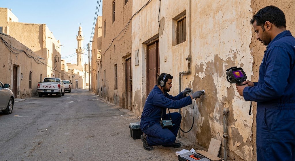 كشف تسربات المياه حي الشميسي الرياض بأحدث الأجهزة الإلكترونية المتقدمة دون تكسير