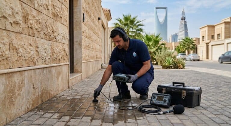 كشف تسربات المياه حي منفوحة بالرياض - خدمات فحص وإصلاح تسربات المياه بدون تكسير