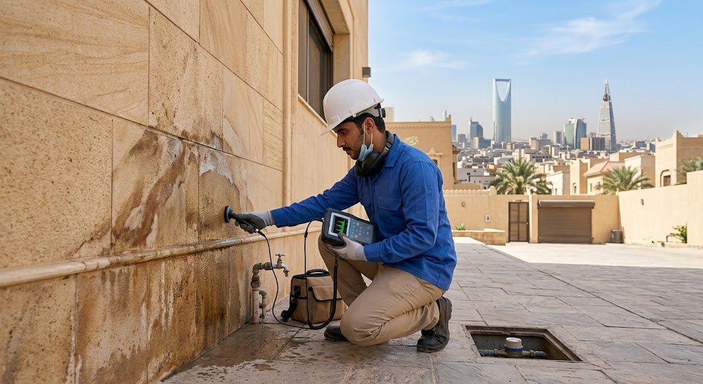 كشف تسربات المياه حي غرناطة بالرياض - خدمات فحص وإصلاح تسربات المياه إلكترونيا